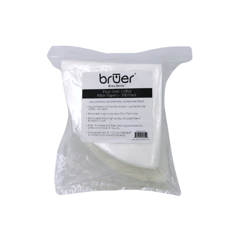 Bruer Folded Cone Filter Papers - 100pk